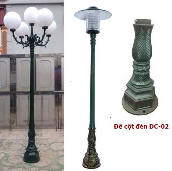 Chân đế và trụ đèn sân vườn DC02