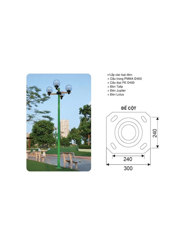 Cột đèn Arlequin-New và thông số kĩ thuật