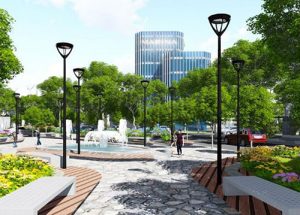 cột trụ đèn công viên